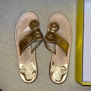 Gold Jack rogers sandals